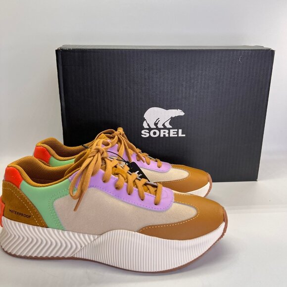 Sorel Ona BLVD Classic Size 7.5 Waterproof Multicolor Leather Suede Sneakers - Picture 1 of 15